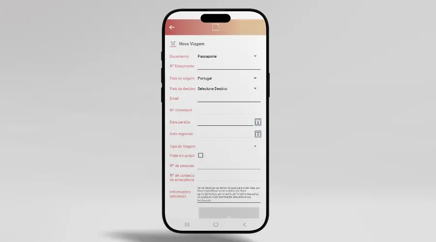 App Registo Viajante