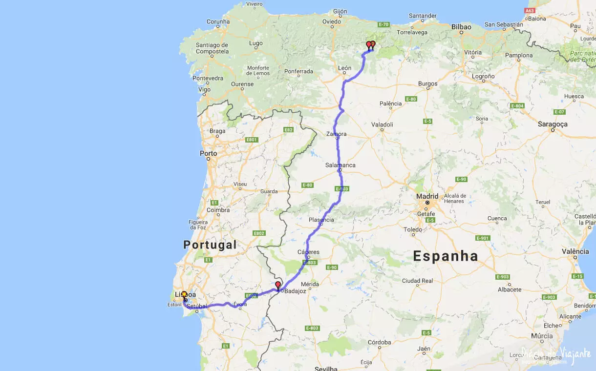 De Lisboa aos Picos da Europa, Viagem de Mota