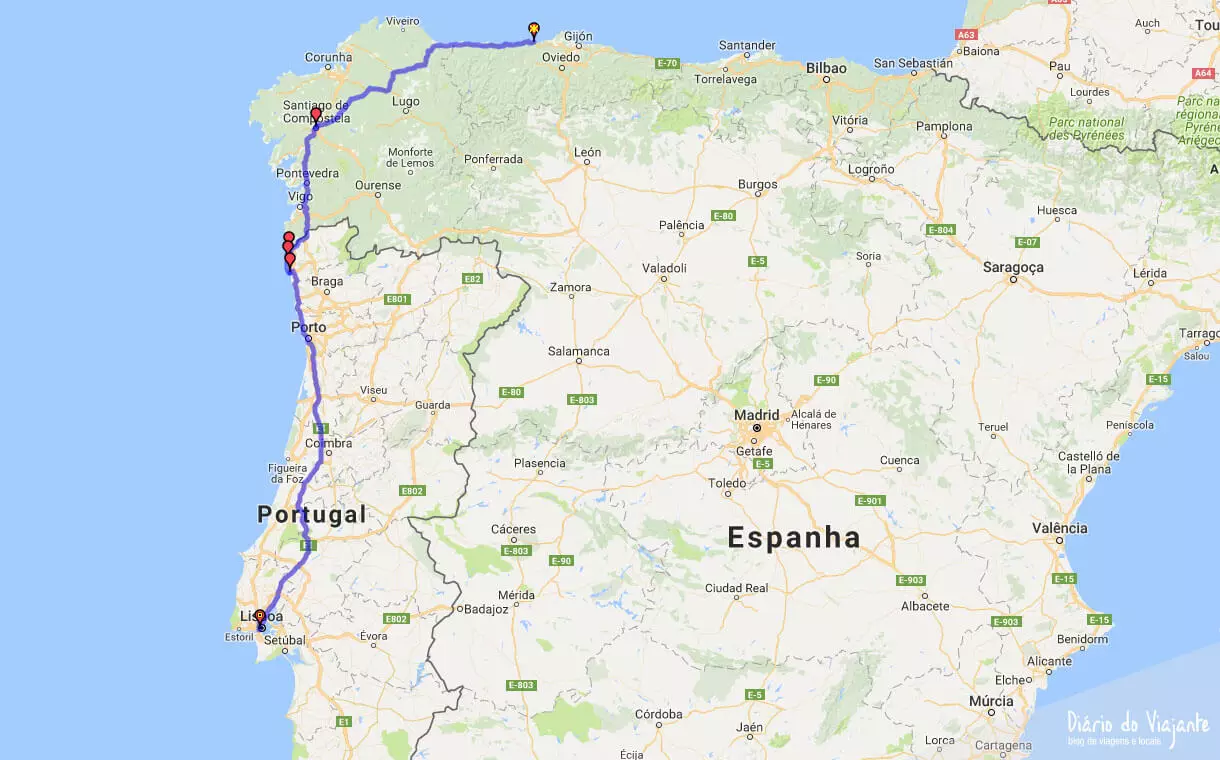 De Lisboa aos Picos da Europa, Viagem de Mota