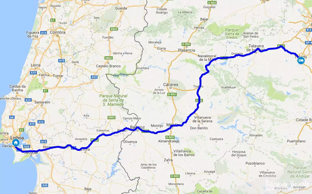 4 dias por Toledo, Segóvia e Ávila, Viagem de Mota