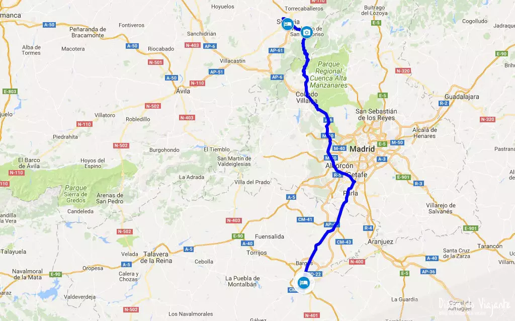 4 dias por Toledo, Segóvia e Ávila, Viagem de Mota