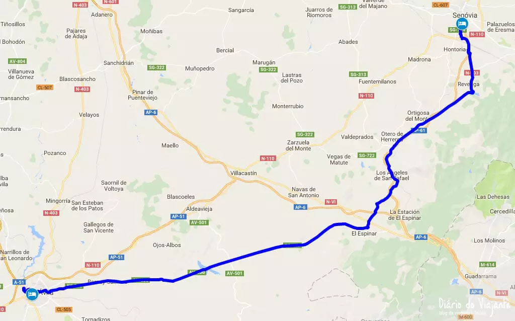 4 dias por Toledo, Segóvia e Ávila, Viagem de Mota