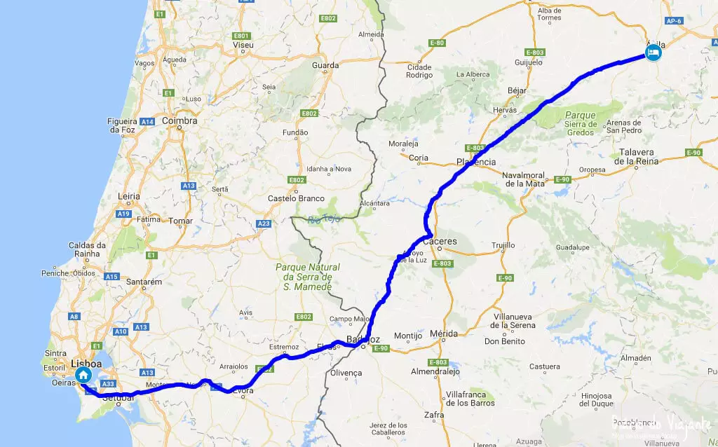 4 dias por Toledo, Segóvia e Ávila, Viagem de Mota